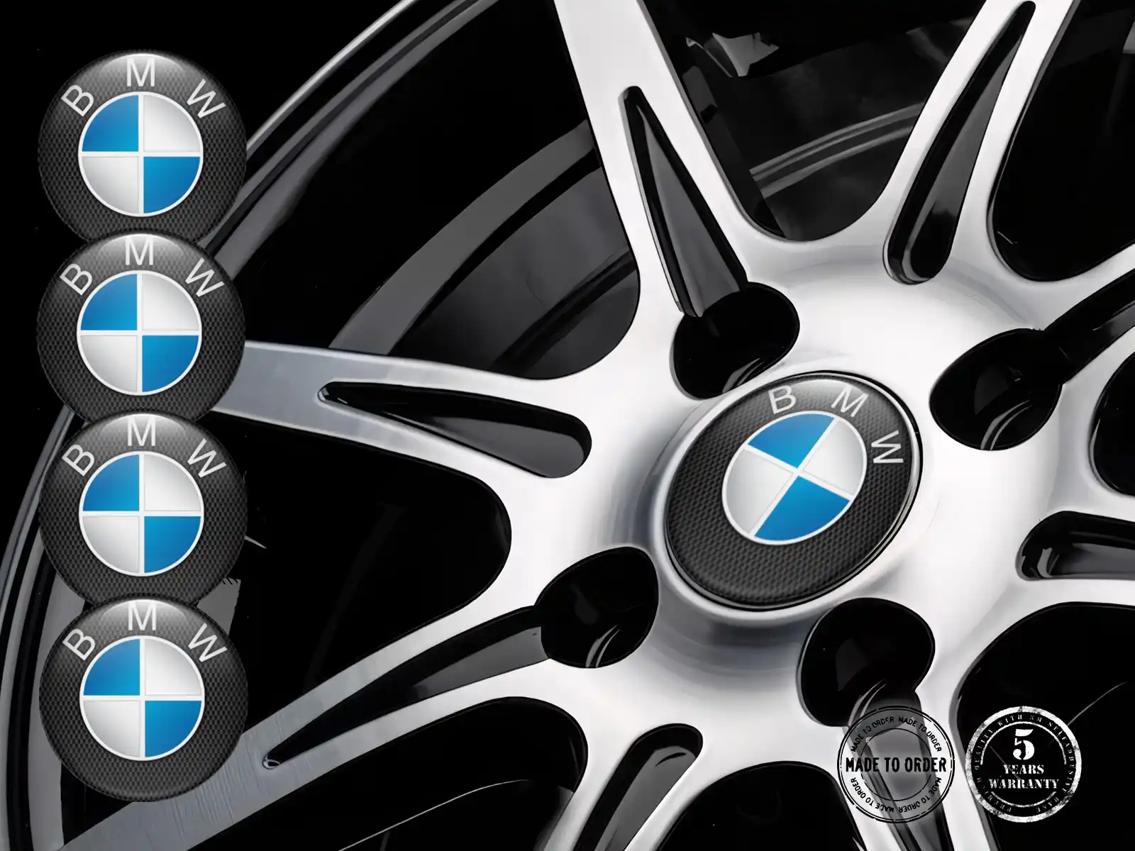 BMW Pegatina Tapacubos Estilo Grilla Racing Tuning
